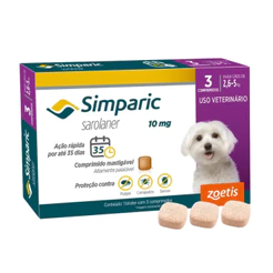 Caixa 3 Comprimidos Simparic Cães 2,6 A 5 kg (10 mg) VENC 28.FEV.27