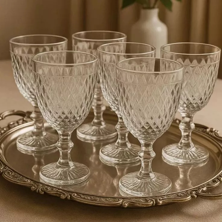 Conjunto Taças Vinho Vidro Transparente 2 Pecas Design Bico Abacaxi Elegancia Sofisticacao Brinde