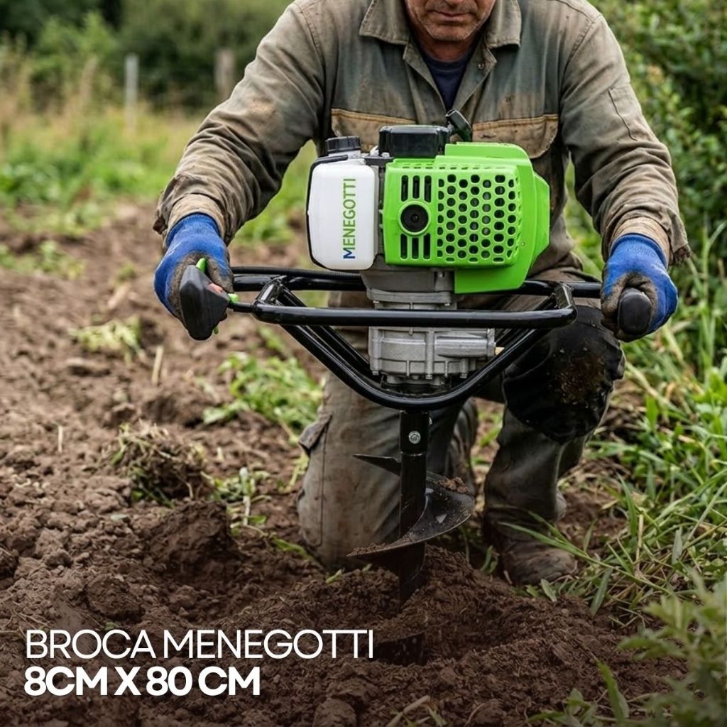Broca De Perfurador De Solo Menegotti Espiral Para Solo Chão Terra Perfurar Fazenda Sitio