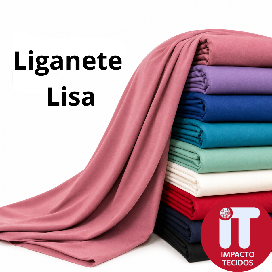 Tecido Malha Fria Liganete Lisa Micro Fluid 1 Metro x 1,60m Diversas Cores Não amassa