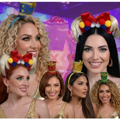 Chapéu Mini Paquita da Xuxa Fantasia de Barretina Paquito Festa Carnaval