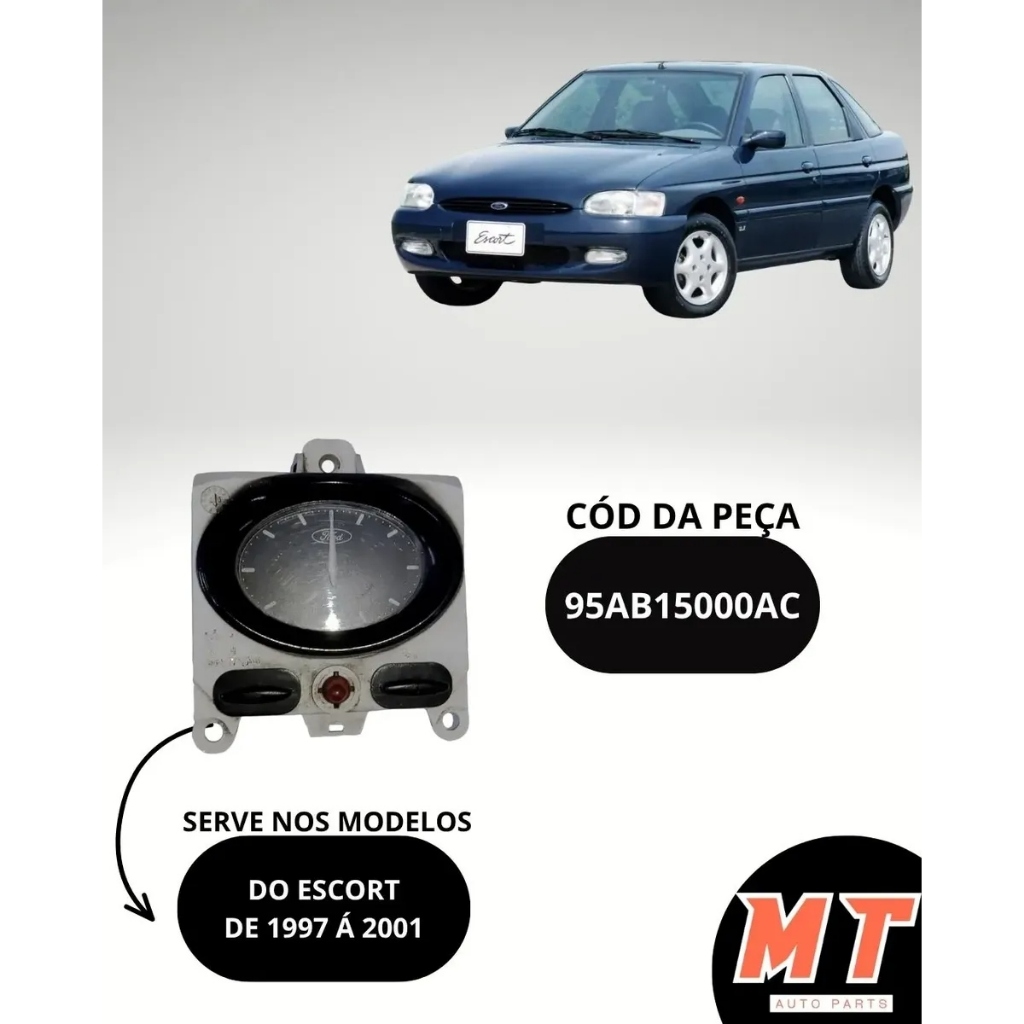Relogio Digital Do Painel Ford Escort 1997/2000 95ab15000ac Original