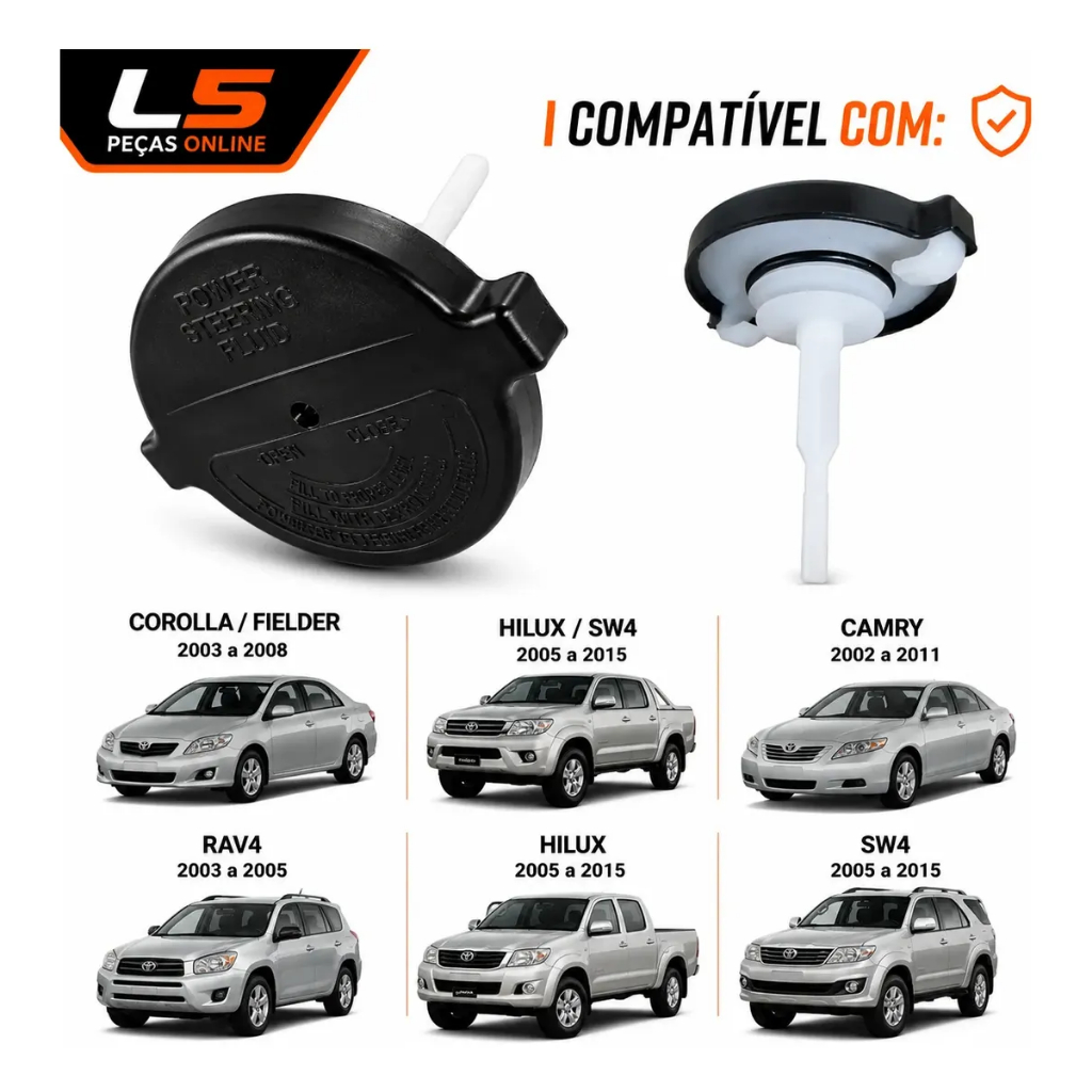 Tampa Reservatorio Direcao Hidraulica Toyota Corolla Fielder 2003 2004 2005 2006 2007 2008 Novo