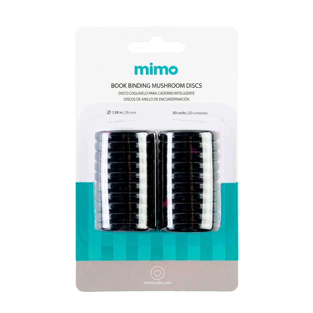 Disco Cogumelo para Caderno Inteligente Preto Mimo - 35 mm - 20 Unids