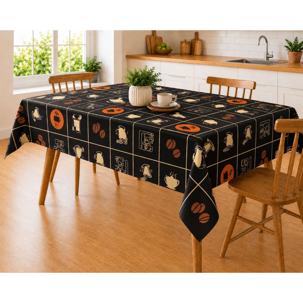 Toalha Para Mesa 6 Lugares 4 Lugares Tecido Oxford Fácil de Limpar Almoço Jantar