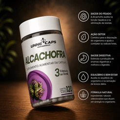 Alcachofra 120 Cápsulas 500mg Fórmula Natural Suplemento Alimentar