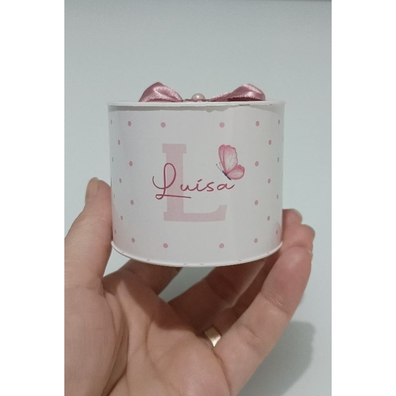 Kit Tubolata Personalizada 5x6 | Lembrancinha Maternidade Borboleta com TAG, Chá de Bebê | Diversos Temas