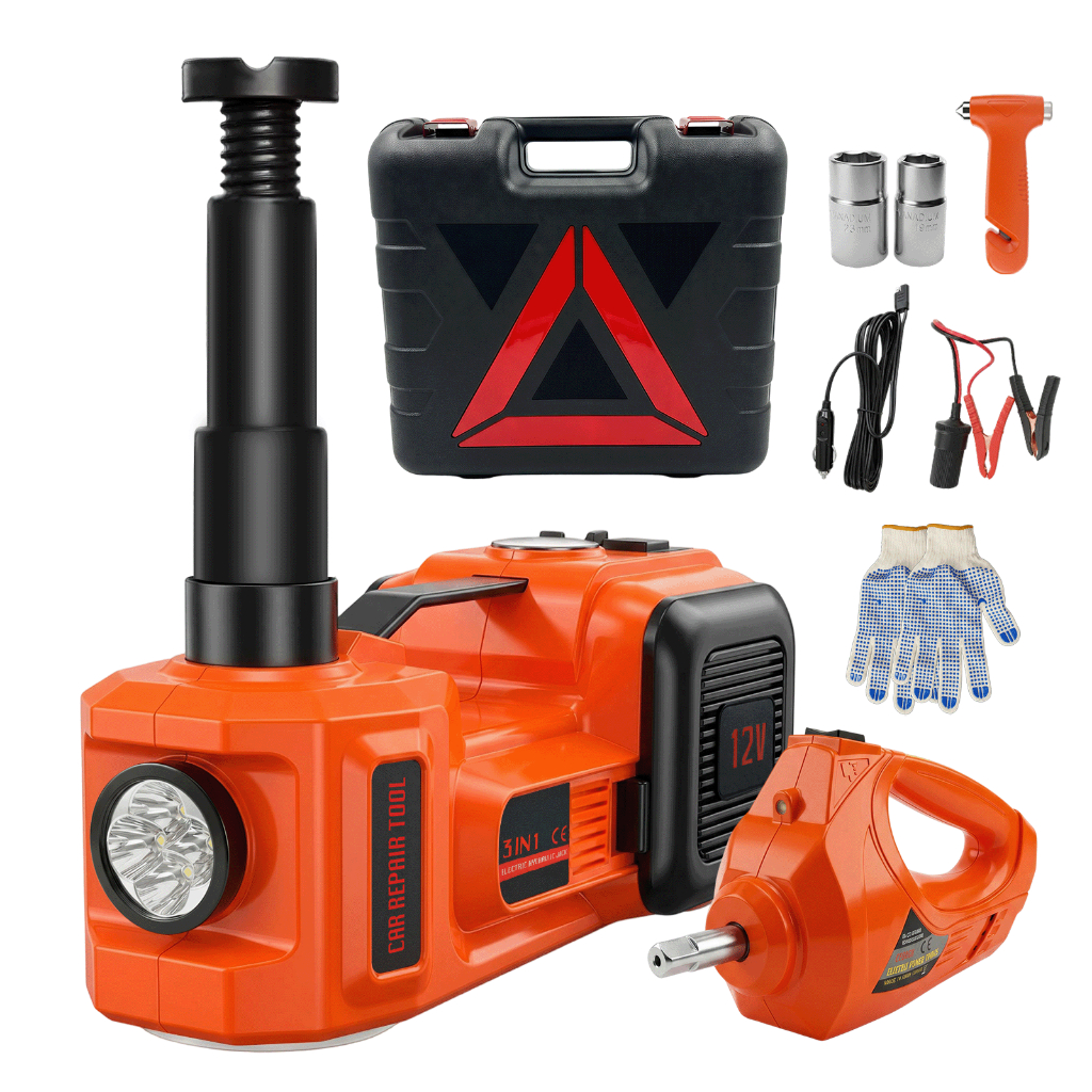 Kit De Macaco Elétrico Para Carro 5t 12v Caixa de Ferramentas Portátil com Luz LED de Emergência de Chave De Impacto