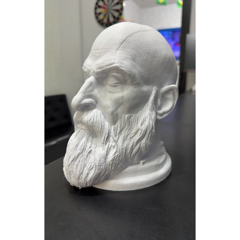 Cabeça Kratos God of War Suporte para Headset Impressão 3D Gamer