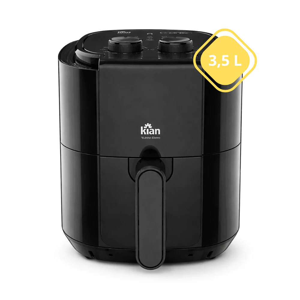 Fritadeira Air Fryer Kian AF-102 3,5L 1200W Turbo Air 360°- Antiaderente - Compacta e Econômica