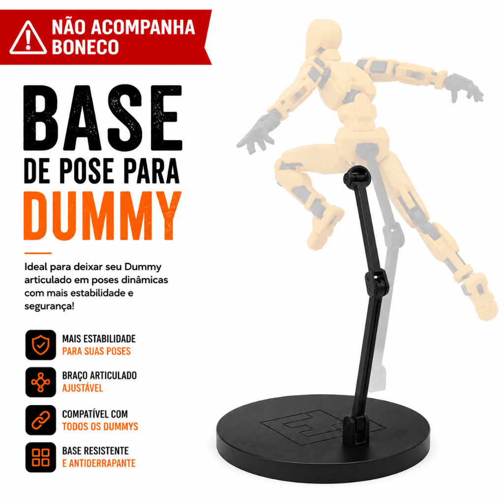 Suporte de posições para boneco Dummy 13 (Display) Envio rápido