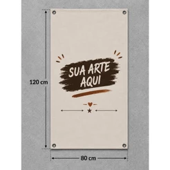 Banner Personalizado 120x80 cm | Lona Resistente com Ilhós