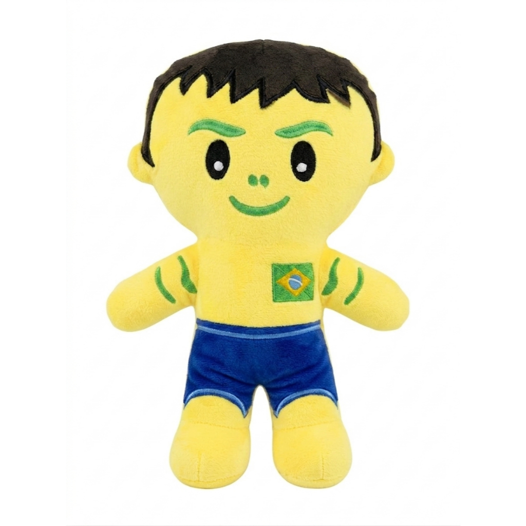 Boneco De Pelúcia Torcedor Do Brasil Amigo Seleção Brasileira Infantil Copa Do Mundo Decoração Presente Criativo