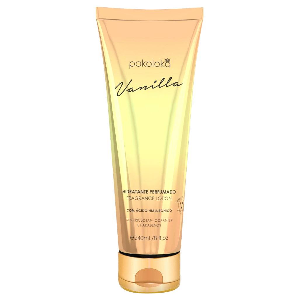Hidratante Perfumado Vanilla 240ml Pokoloka Textura Leve Rápida Absorção Ideal Uso Diário
