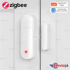 Sensor porta/janela Tuya Zigbee, alarme inteligente