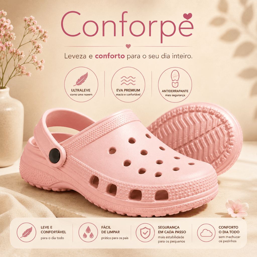 Sandália Babuche Croc Chinelo EVA Leve Macio Antiderrapante Confortável Feminino Masculino 2026