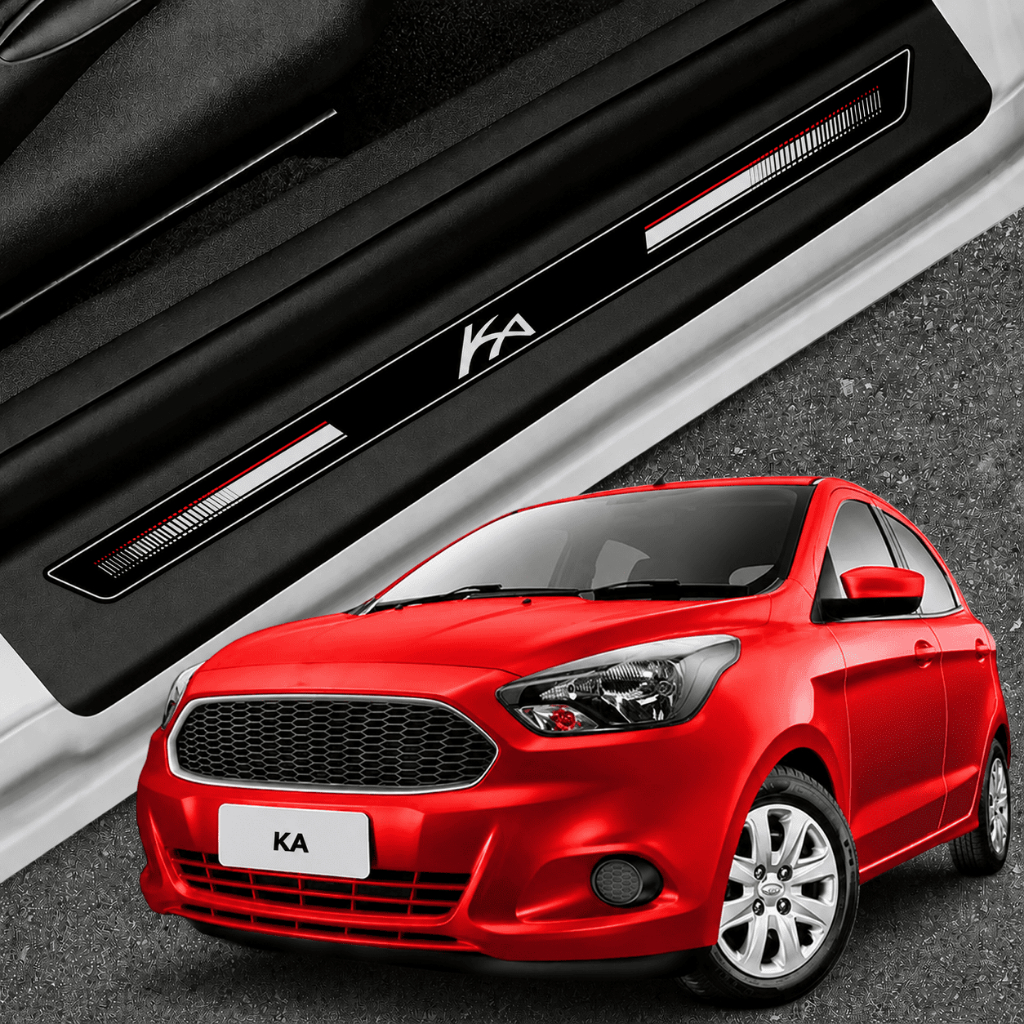 Soleira Adesiva Para Ford Ka Hatch Ka Sedan Protetor Porta Speed Kit 8 Peças Todos Os Anos