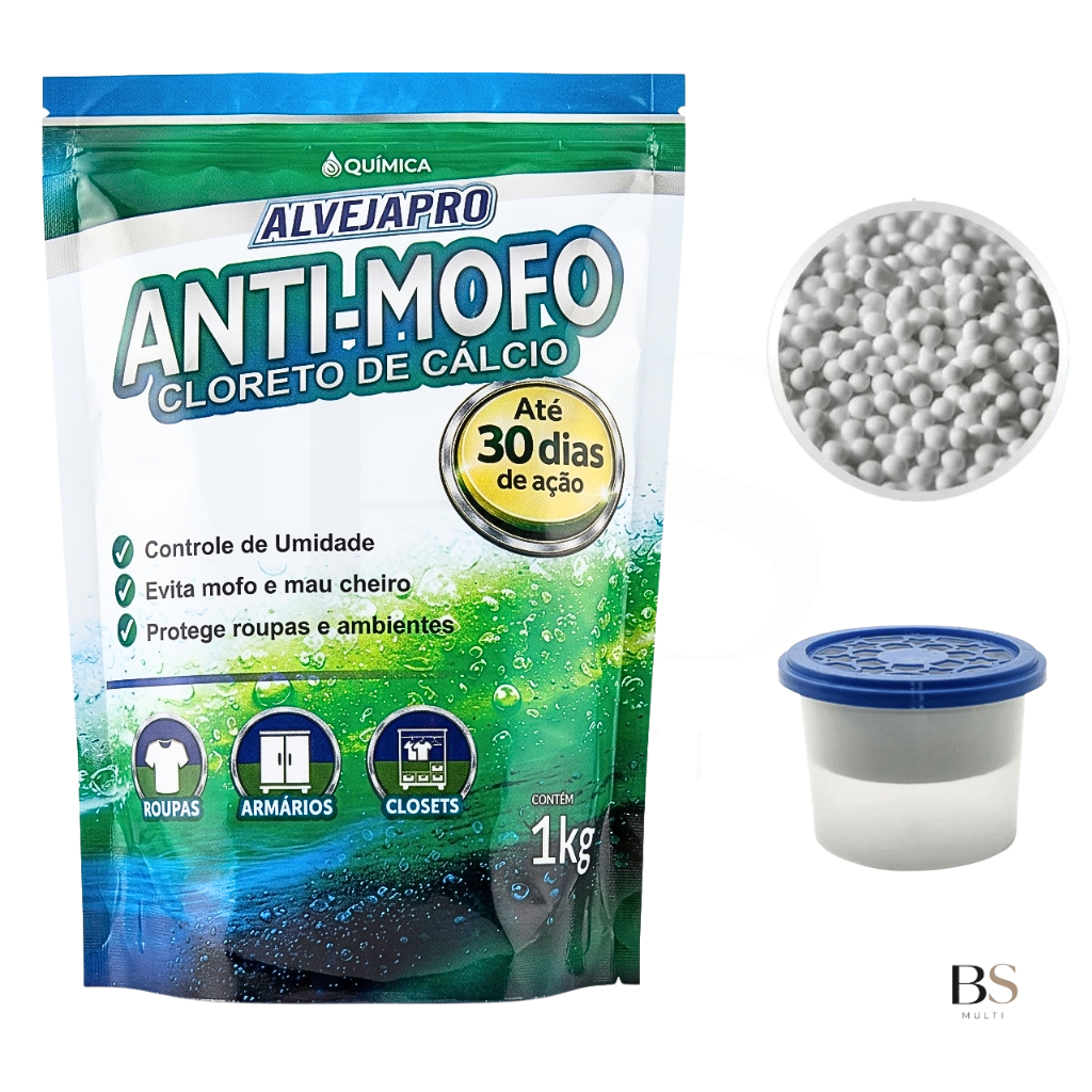 Cloreto De Cálcio Premium Refil Anti Mofo Bolinhas Evita Mau Cheiro E Umidade No Quarto E Closet