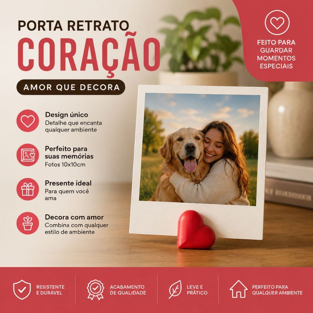 10 Porta Retrato Base Suporte Apoio Para Foto Polaroide Coração Decoração Festa Cartão Menu Casamento Decoração Festa