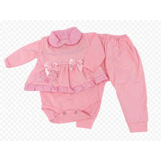 Conjunto Pagão Feminino 3 peças Roupa de Bebê 100% Algodão, para sua bolsa maternidade