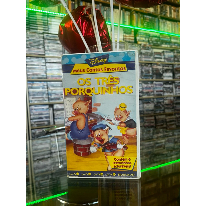 VHS Disney “Os Três Porquinhos - Meus Contos Favoritos”