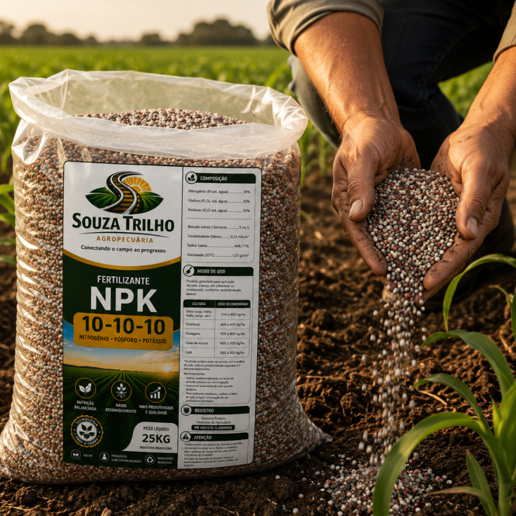 NPK 101010 Adubo Fertilizante 25kg Granulado Plantas Flores Hortas