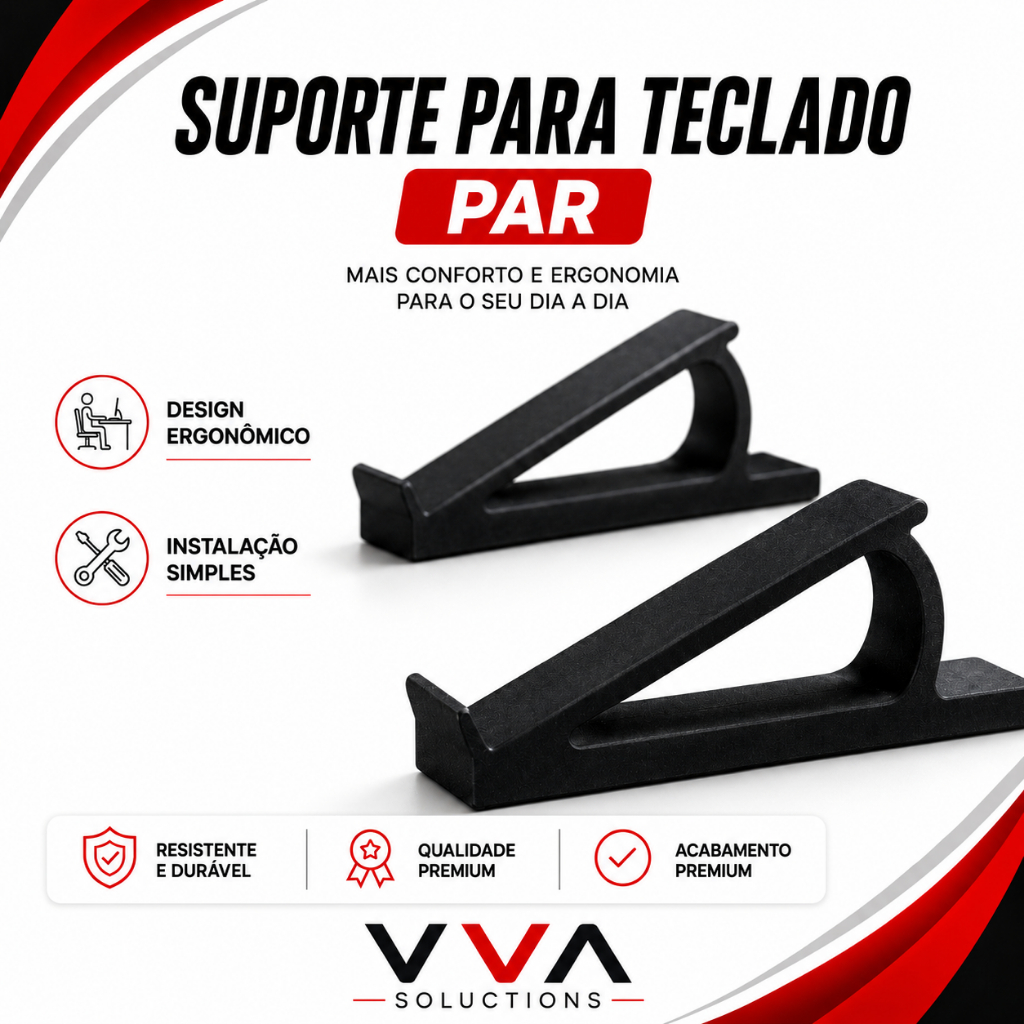 Suporte para teclado Universal, Melhor inclinação ergonômia posição correta pc gamer