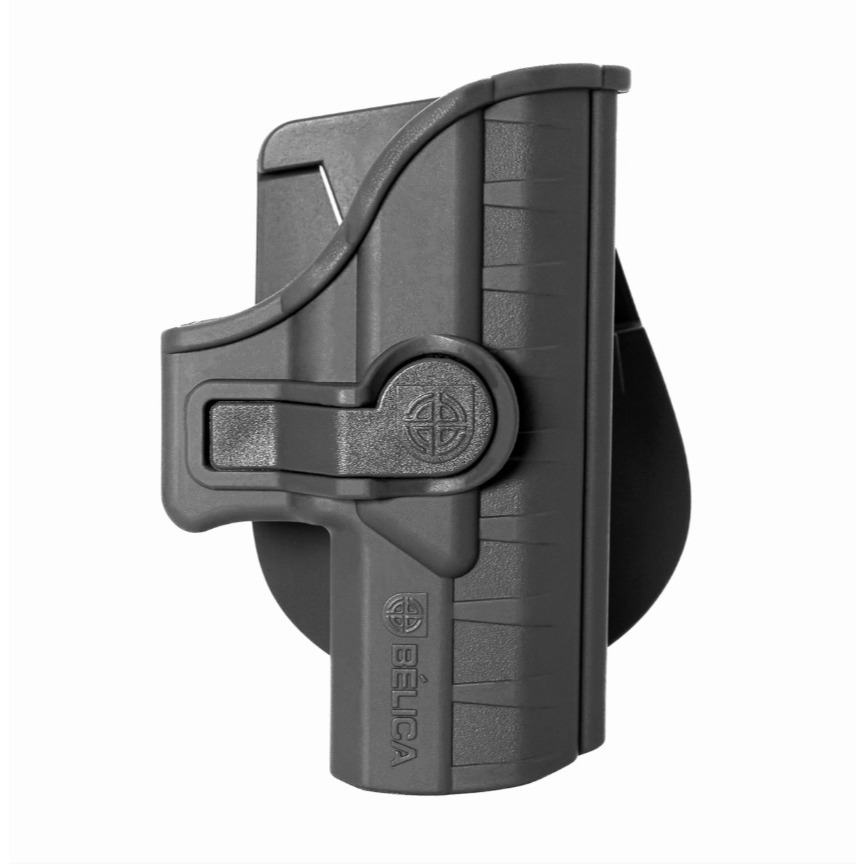 Coldre Bélica Striker I Paddle Em Polímero Preto Para TS9 Beretta APX Springfield XD9 Com Retenção Nível I