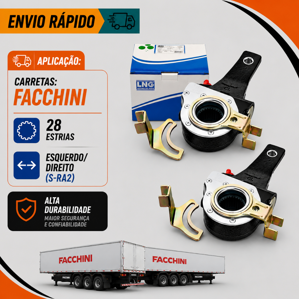 Kit 2 Catraca Freio Automática 28 Estrias Carreta Facchini Moderna