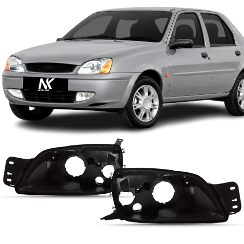 Par/UN  Carcaça Farol Fiesta 2000 2001 2002 Courier 2000 2001 2002 2003 2004 2005 2006 2007 2008 2009 2010 2011 12 2013