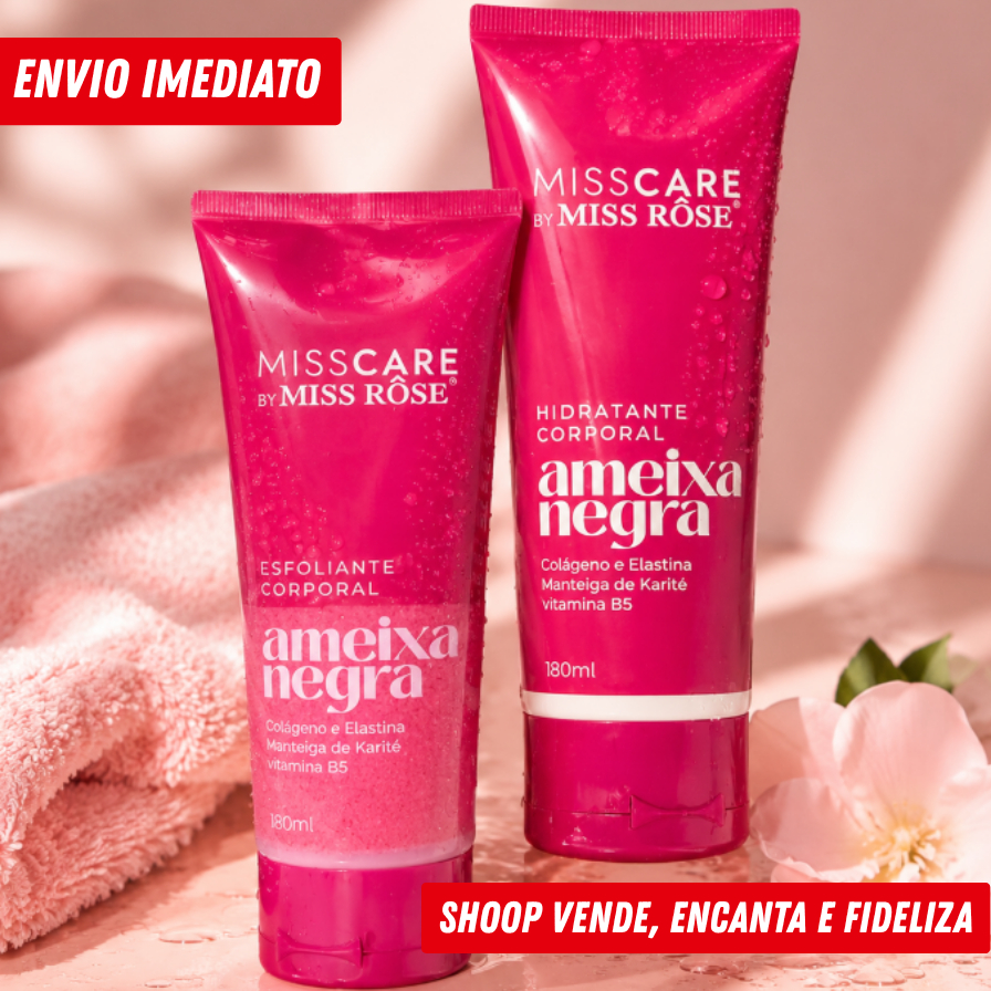 Kit Hidratante e Esfoliante Corporal Ameixa Negra Miss Care by Miss Rôse 180ml| Colágeno Elastina
