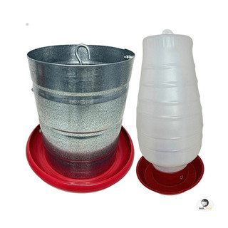 Comedouro Bebedouro Aves Galinhas Granja Galinheiro Tubular Automático 5kg e 5l
