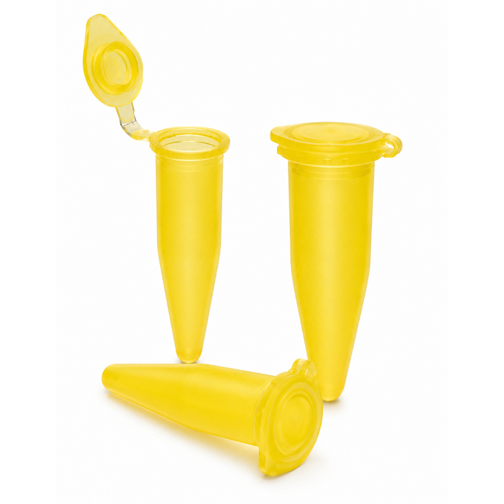 Microtubo 0,9ml Interno 1,5ml Externo Pct C/1000 Amarelo