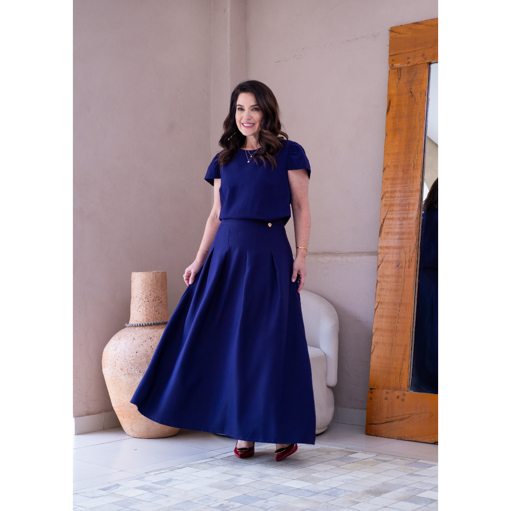 Lindo Conjunto Saia Blusa Sensorial Evangelica Elegante