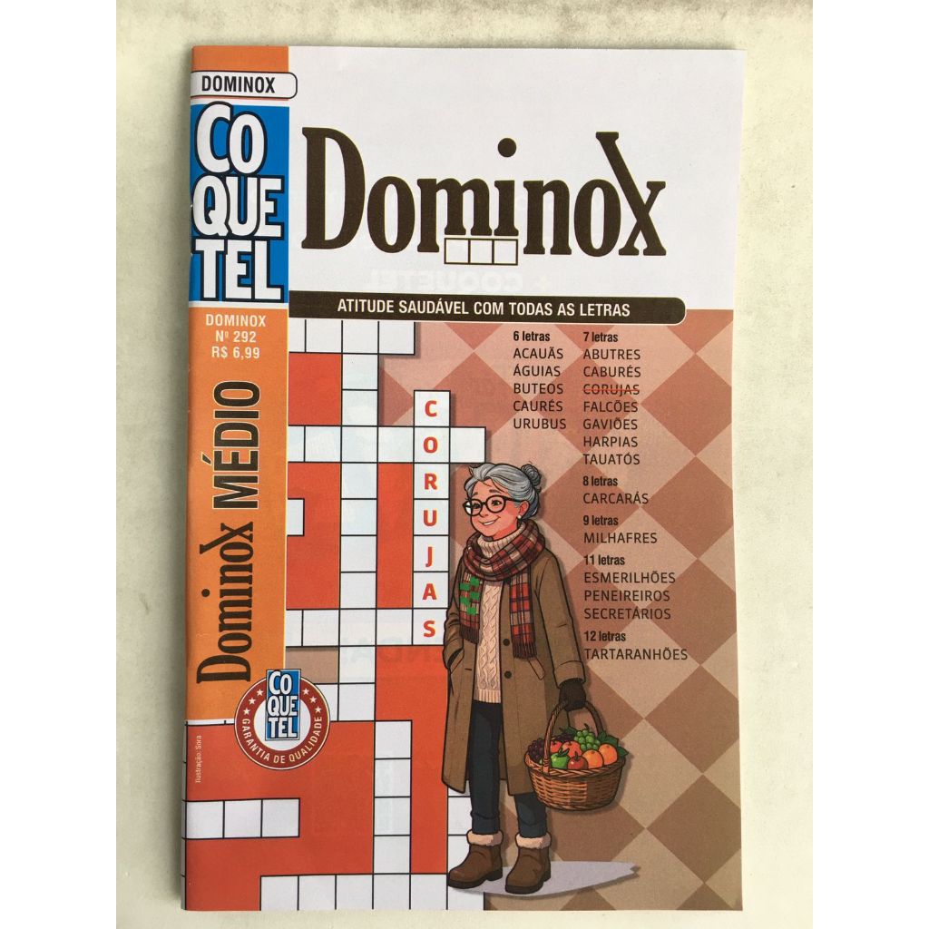 Passatempo Coquetel Dominox Nível Médio 43 Jogos