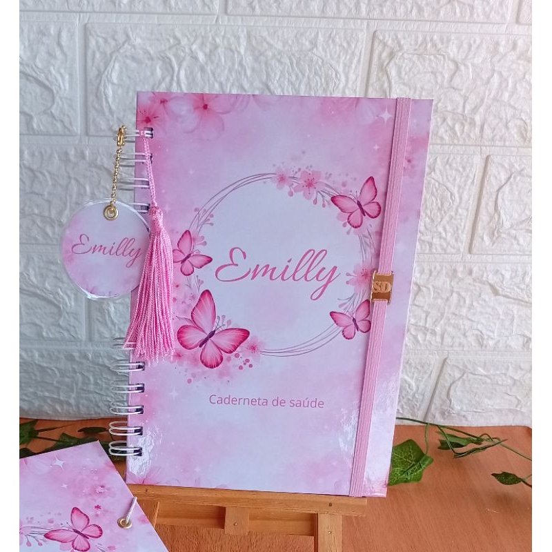 Caderneta de Vacinação Personalizada Menina | Floral Rosa | Atualizada 7° edição | Caderneta de Saúde menina rosa