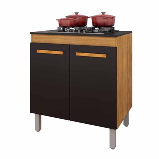 Balcão Para Cooktop 4 e 5 Bocas Completo Para Cozinha Armário Com 2 portas e Prateleira Compacto - Jade
