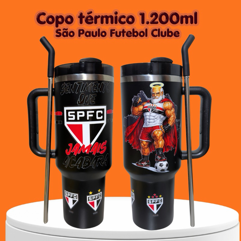 🔴⚫️⚪️ COPO TÉRMICO 1.200ml - TRICOLOR UNICO DO BRASIL 🇧🇷 ⭐️⭐️⭐️⭐️⭐️