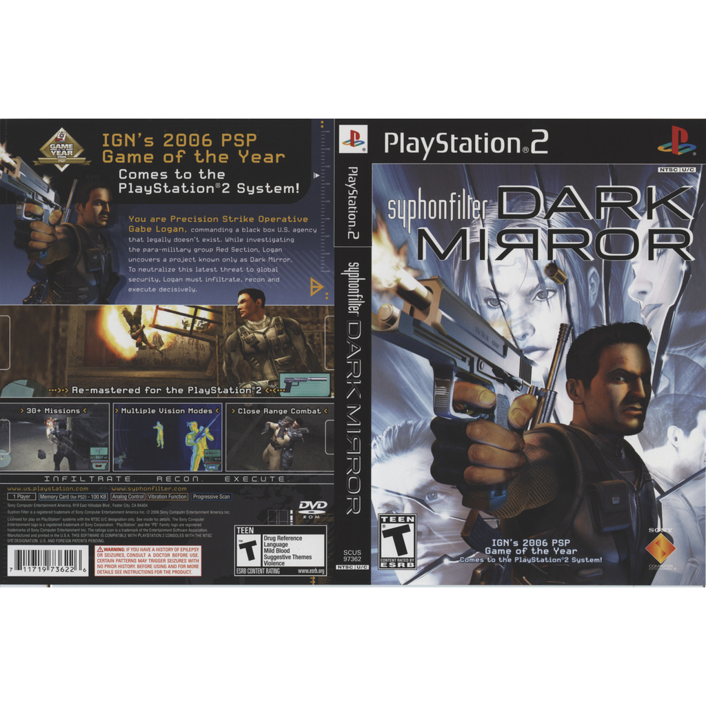 Syphon Filter - Dark Mirror - Jogo para PS2 em DVD