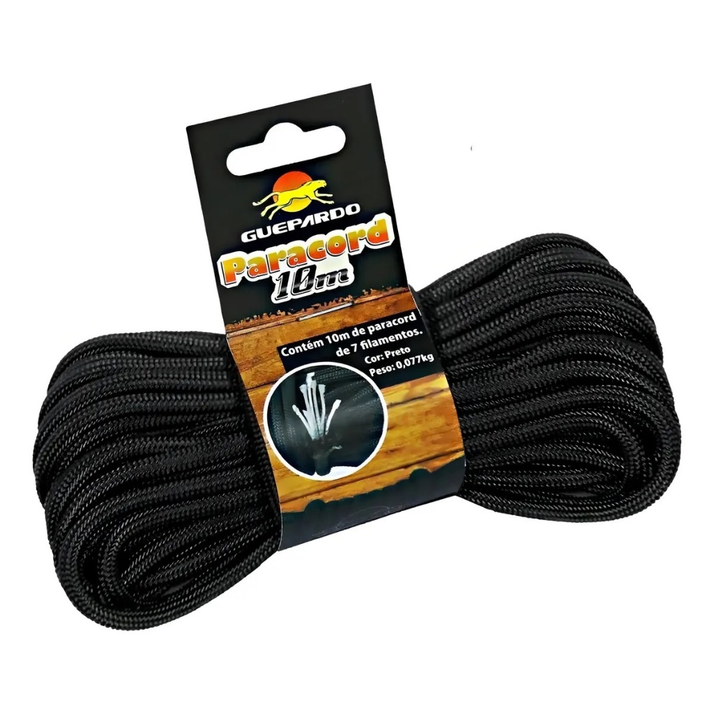 Paracord corda 10m Guepardo 250Kg 7 filamentos 550