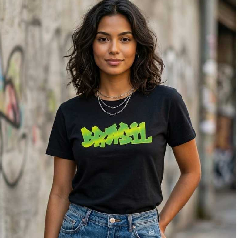 Camiseta Camisa do Brasil 100% algodão unissex