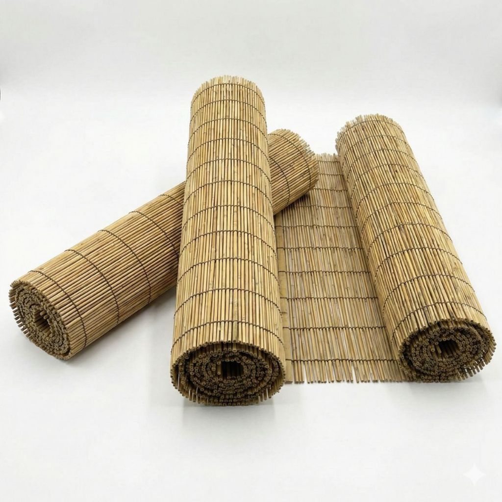 500M² Kit 100 Esteira Bambu 100% Natural Grandes Instalação Forro Pergolado Cerca Eventos Construção