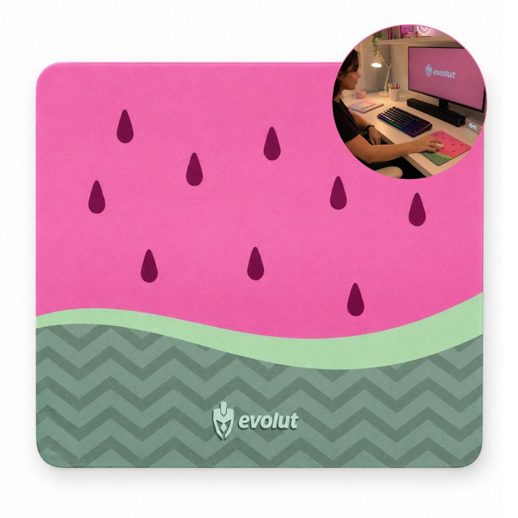 Mouse Pad Office Profissional 22x18 Jogos Personalizado Rosa Ergonômico Escritório Atacado Speed