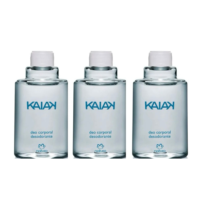 NATURA KAIAK AERO ou TRADICIONAL MASCULINO REFIL DE DESODORANTE CORPORAL 03 UNIDADES DE 100ML