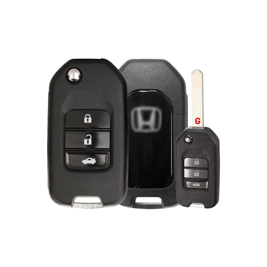 Carcaça Chave Canivete Honda Fit Crv Hrv 2014 À 2018 3 Botões (Modelo G)