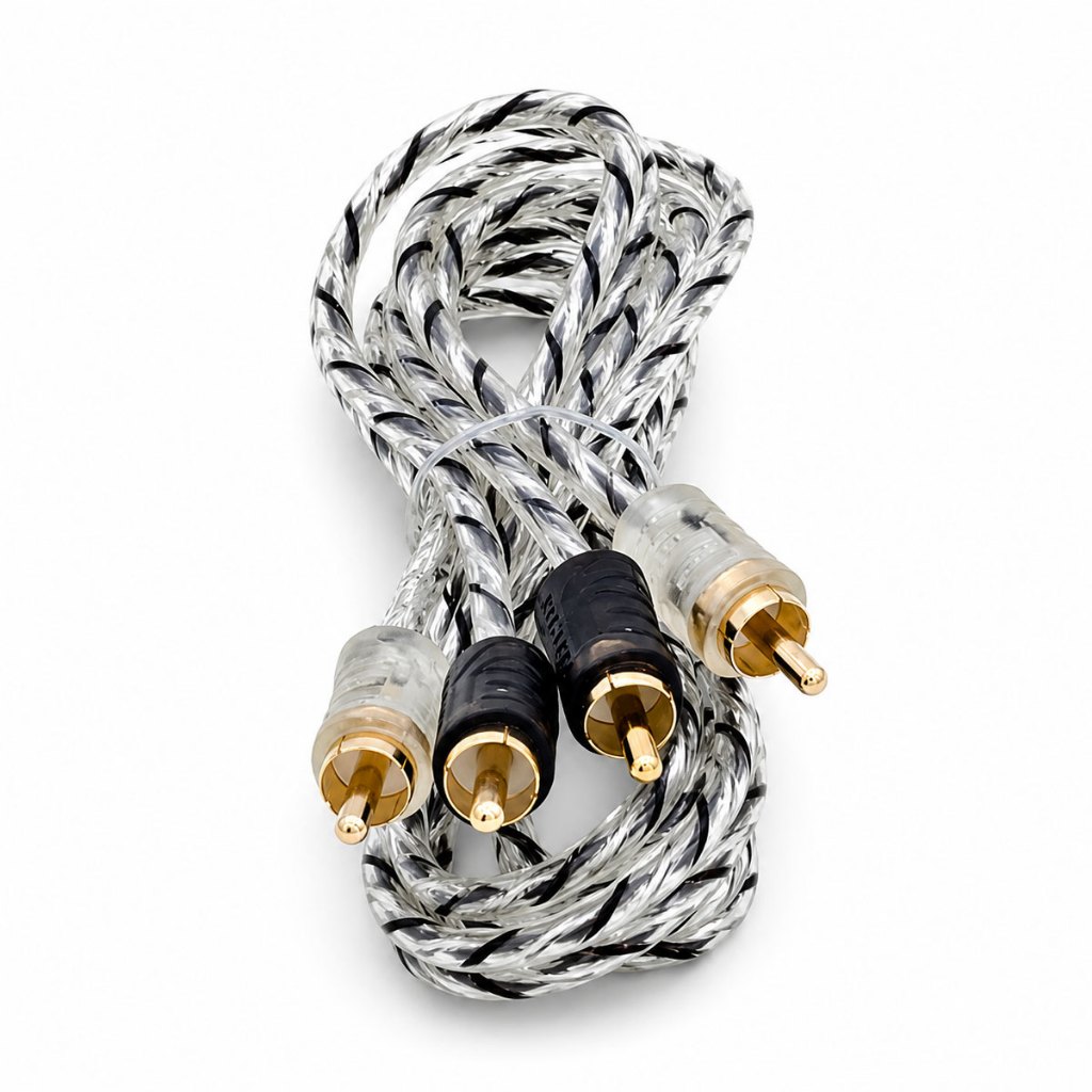 Cabo Rca Taramps 1 Metro 1m Banhado A Ouro Double Injetado Stereo Som Automotivo