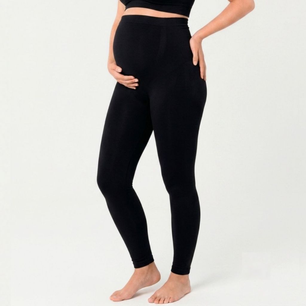 Calça Legging Gestante Maternidade Trifil Cós Alto Sem Costura Microfibra Confortável Grávida