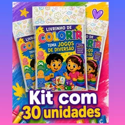 Kit Livrinho de Colorir Atividades Educativas com jogos Infantis | Lembrancinha Criativa - Escolha a quantidade