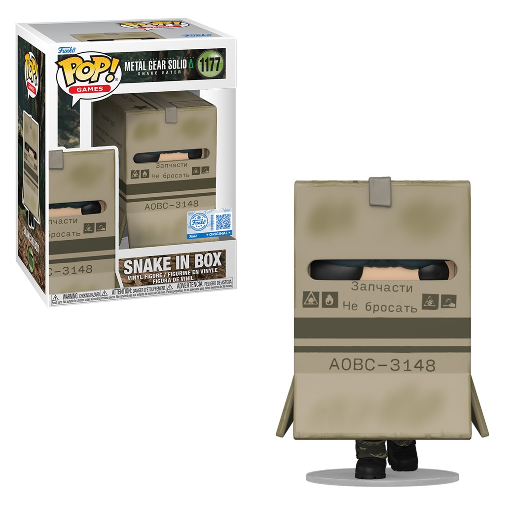 FUNKO POP GAMES METAL GEAR SOLID: SNAKE EATER EXCLUSIVE - SNAKE IN BOX 1177 NOVO ORIGINAL