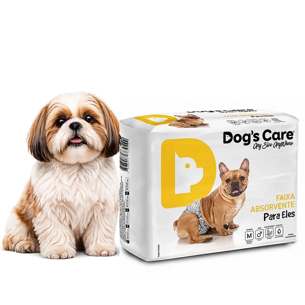 Fralda Descartável Cães Macho P Dog's Care 12Un Higiênica